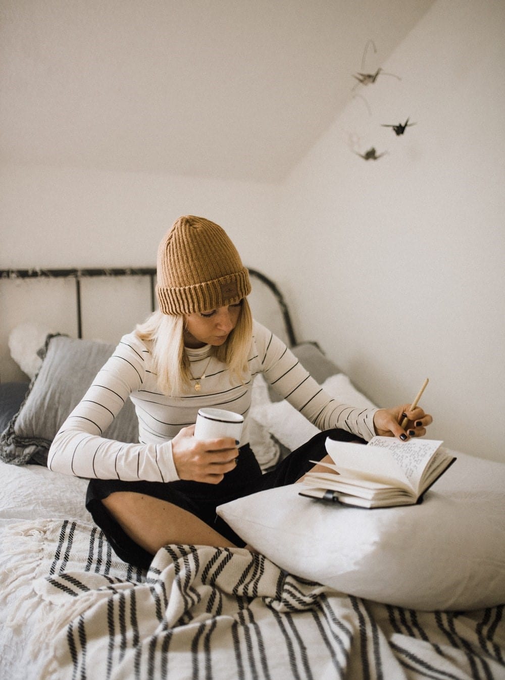 a student working on her timetable