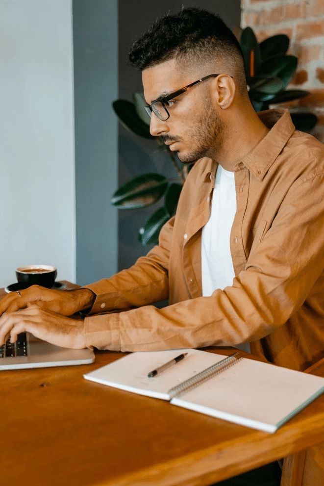 A student taking online A Level classes