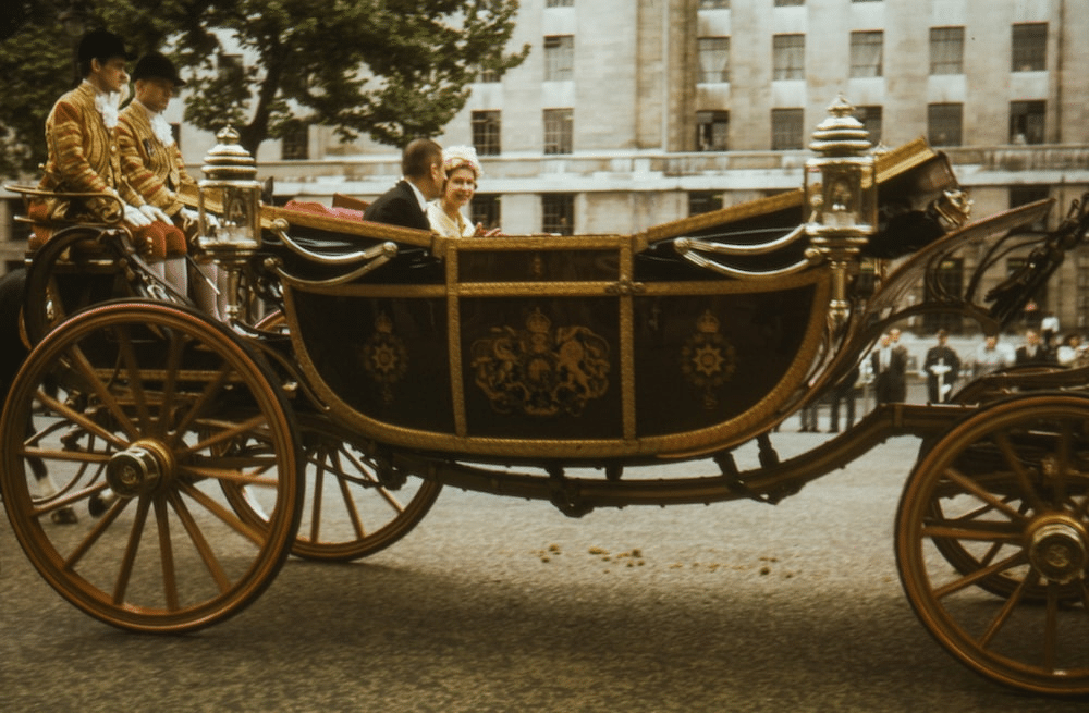 Queen Elizabeth II in a carriage