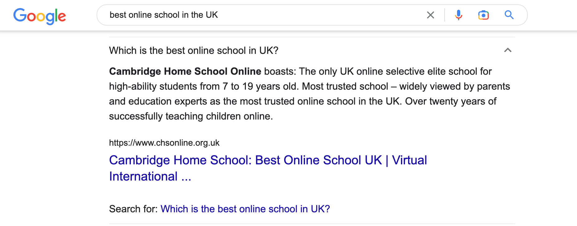 Cambridge home school online best school in the UK