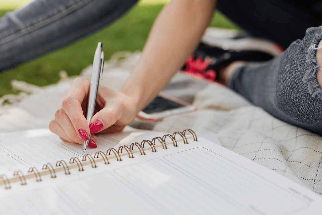 a student creating a schedule