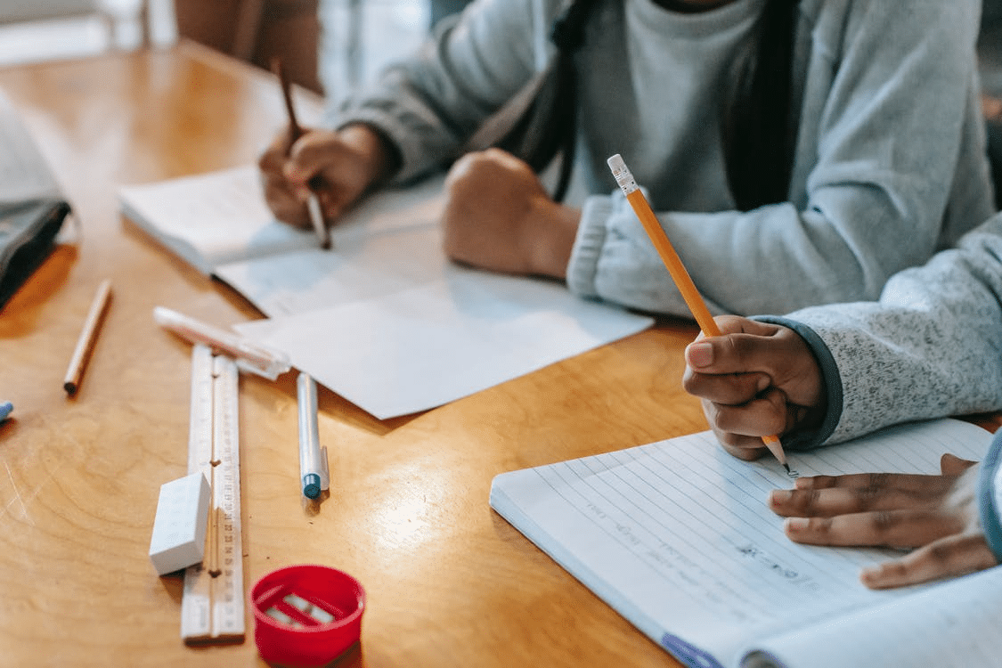 students completing their homework in Johannesburg