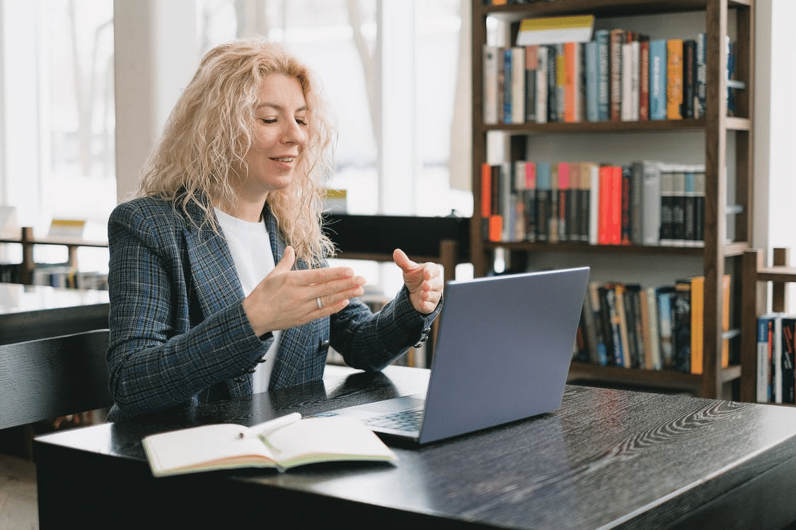 a teacher delivering an online lesson to students in Cape Town